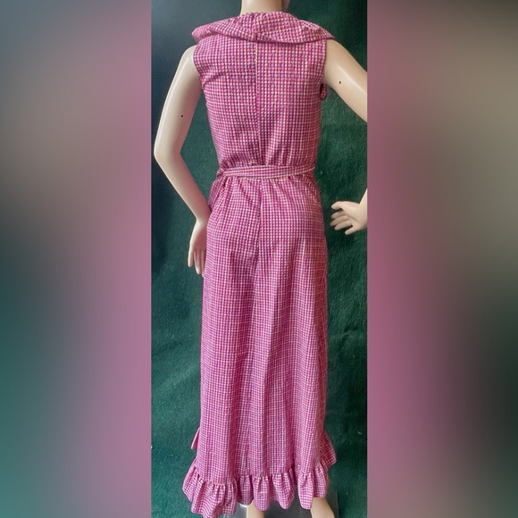 Misa Los Angeles Red gingham Stella wrap dress - Picture 5 of 7